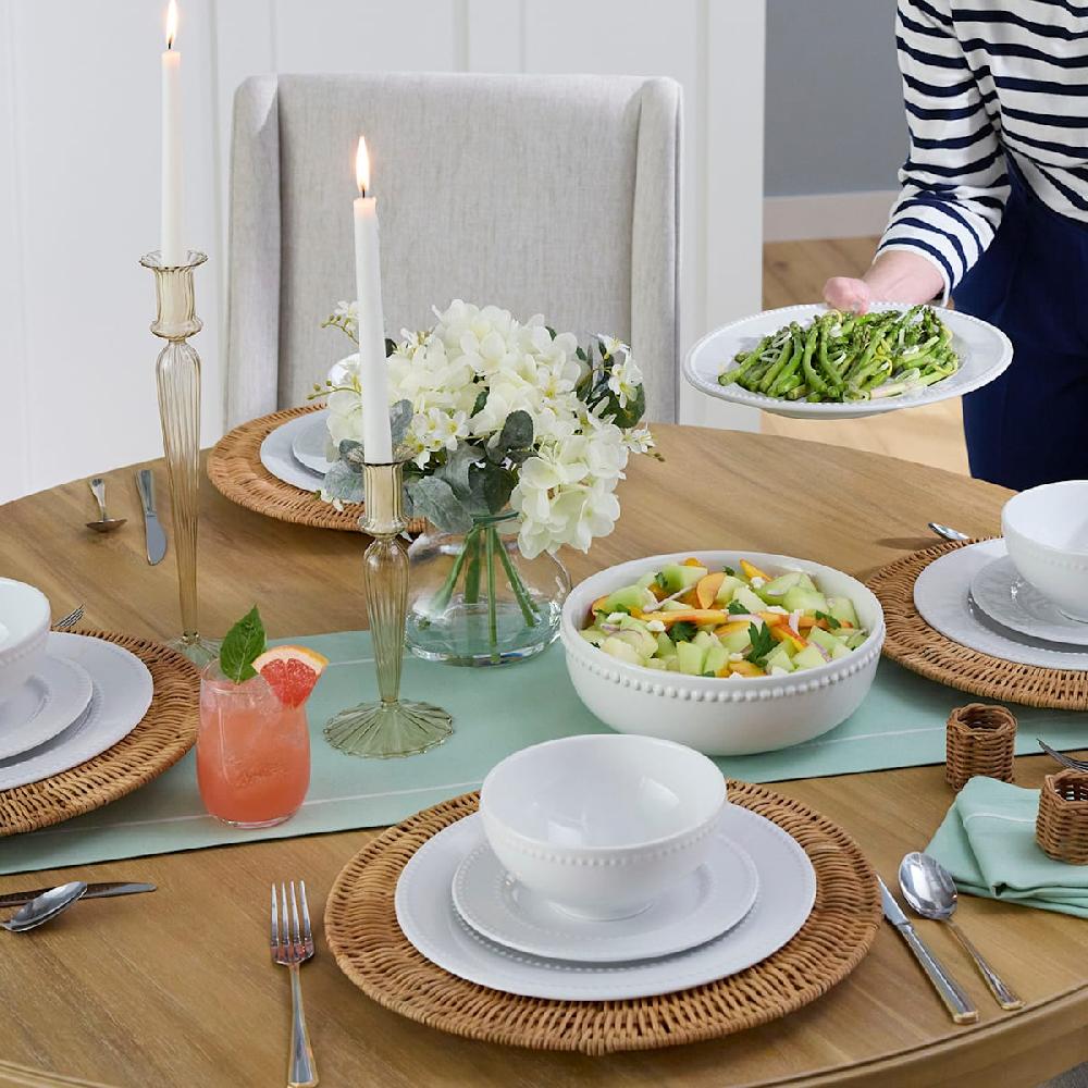 At Home Natural Rattan Charger Plate 13.8"