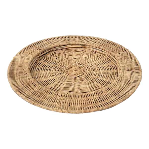 at home Natural Rattan Charger Plate 13.8"