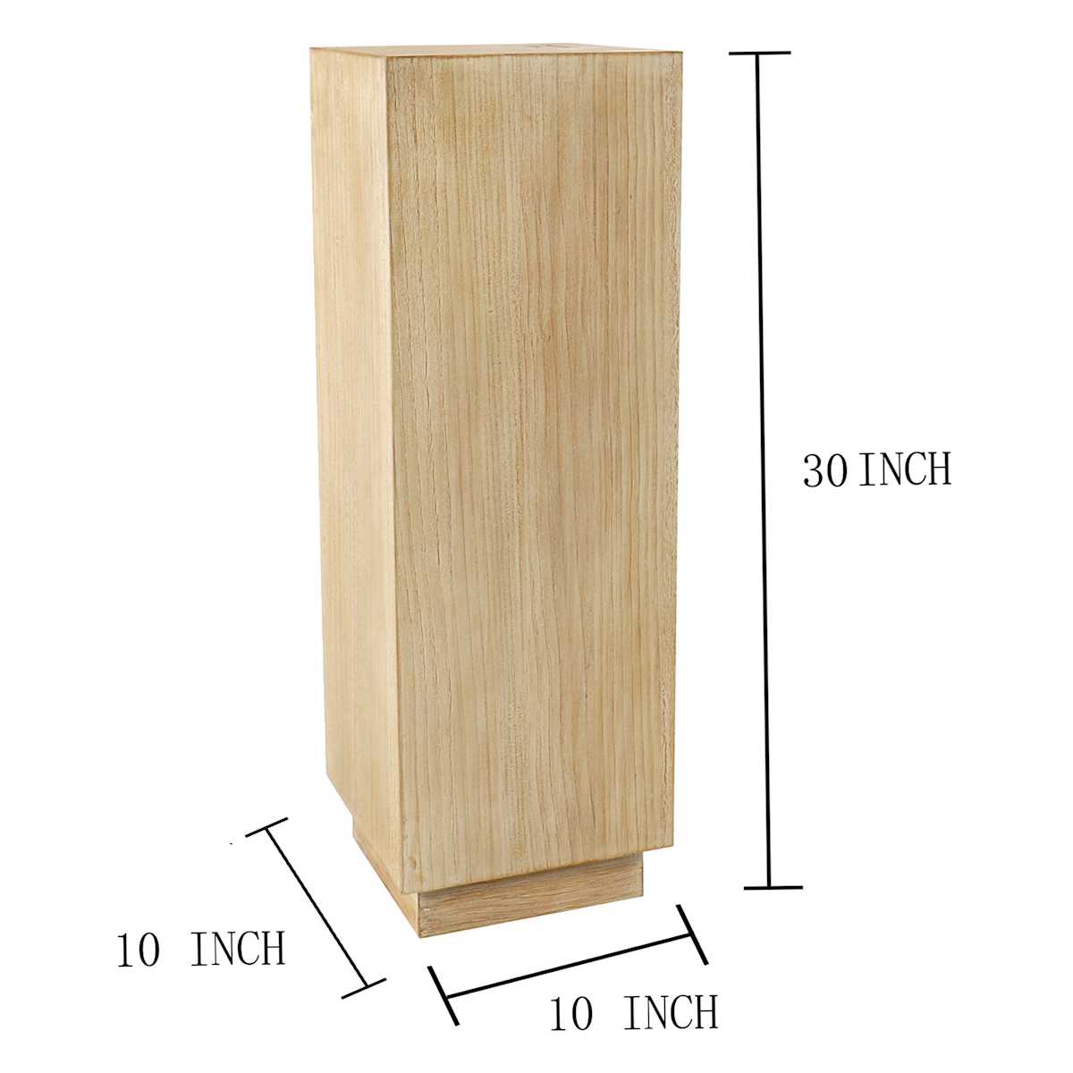 At Home Natural Wood Pedestal 30"