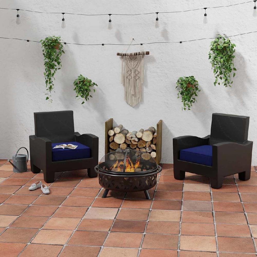 At Home Navy Blue Canvas Outdoor Deep Seat Cushion