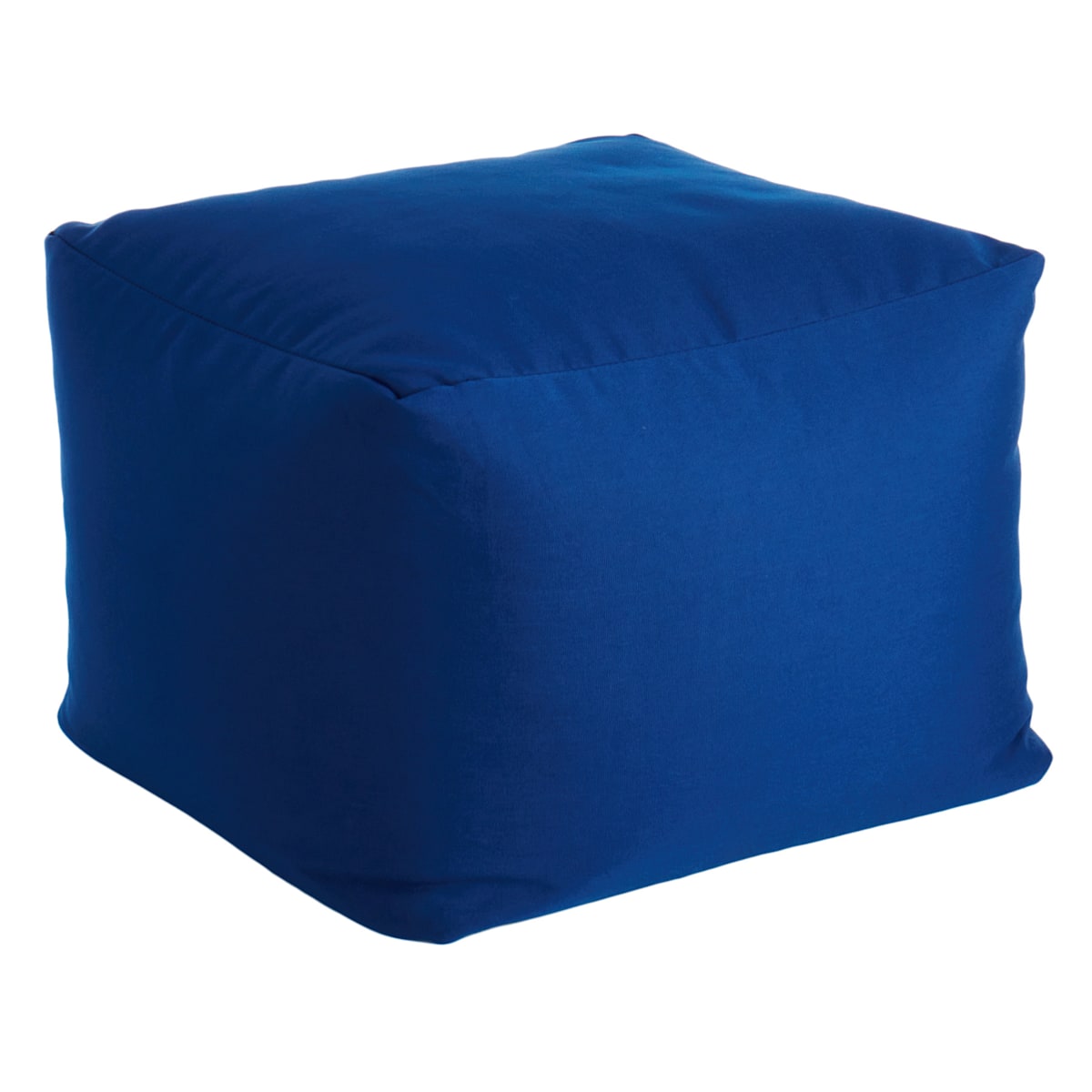 At Home Navy Blue Canvas Outdoor Pouf 20"