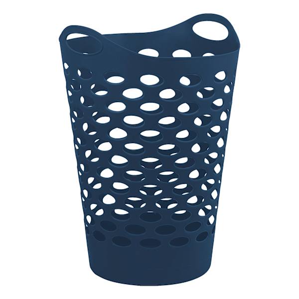 at home Navy Blue Flexible Laundry Hamper 60l