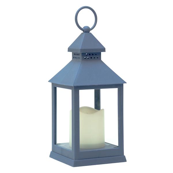 at home Navy Blue LED Lantern 9.5"