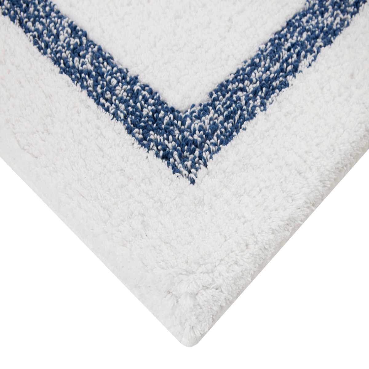 At Home Navy Blue Racetrack Design Bath Rug 20x30