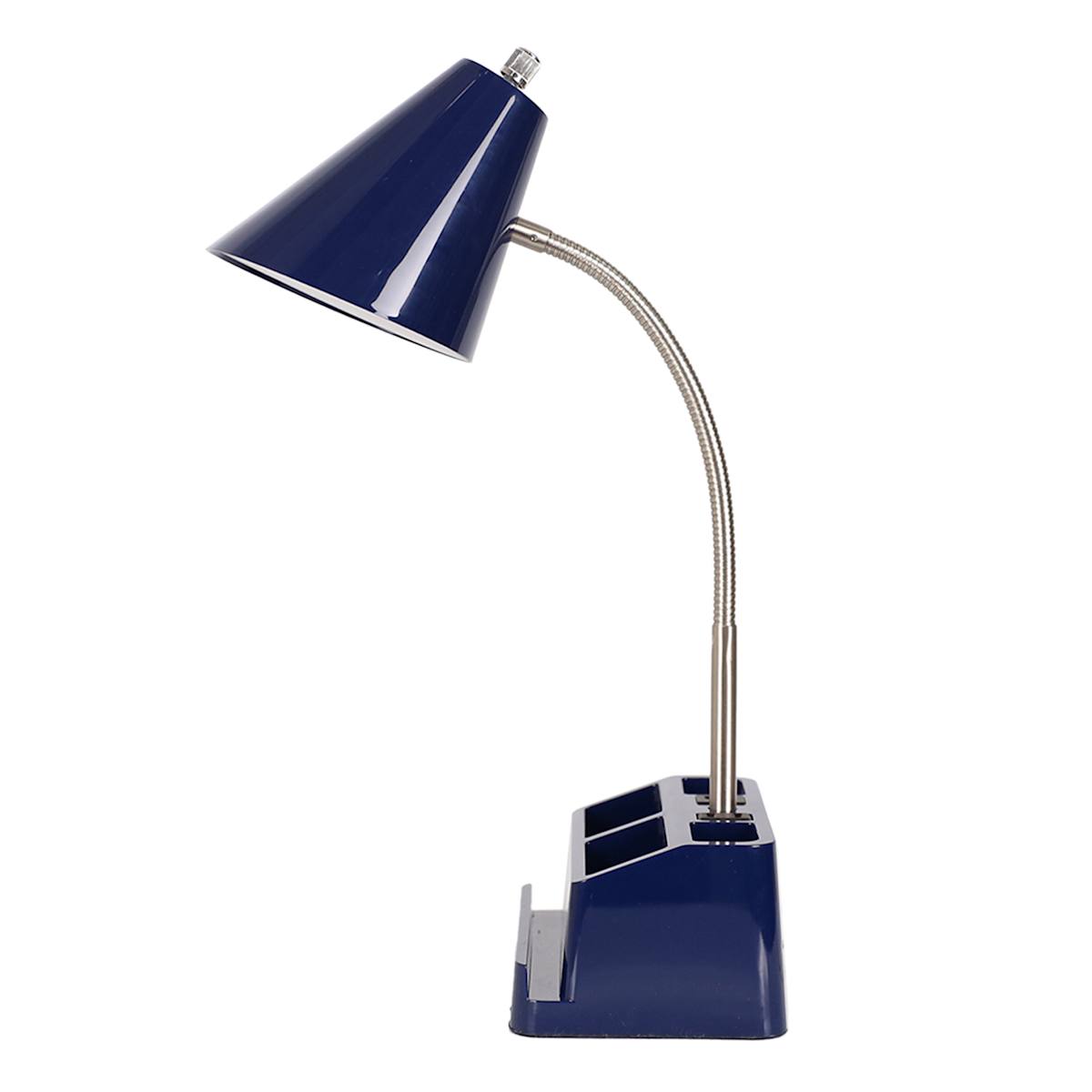 At Home Navy Task Organizer Lamp 16"