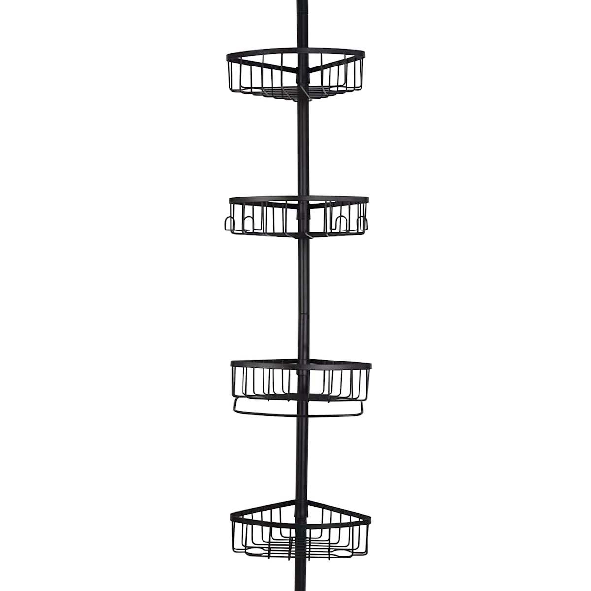 At Home Neil Shower Tension Caddy Black