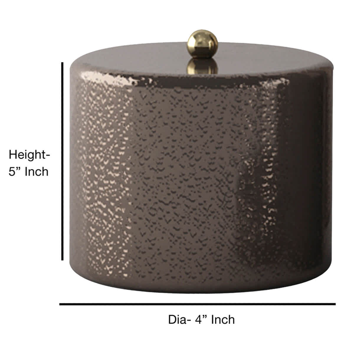 At Home Nico Bronze Textured Jar 5"