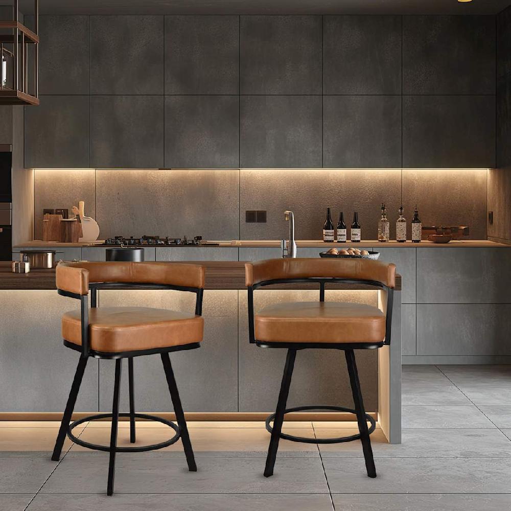 At Home Noah Counter Stool Cognac