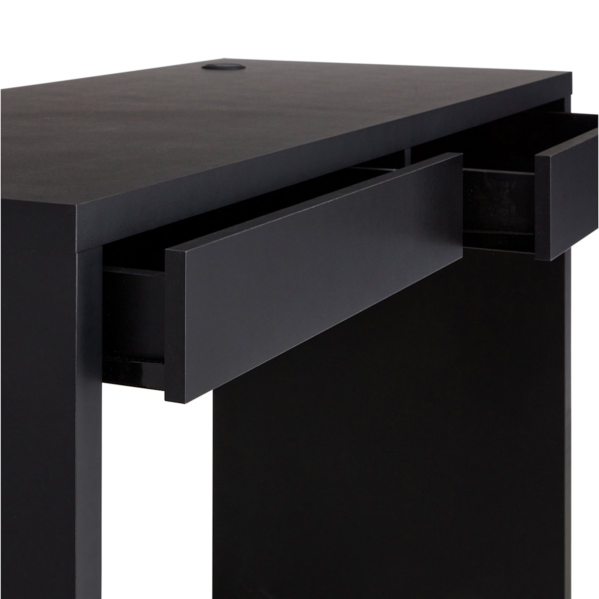 At Home Nolan Black Wooden Desk