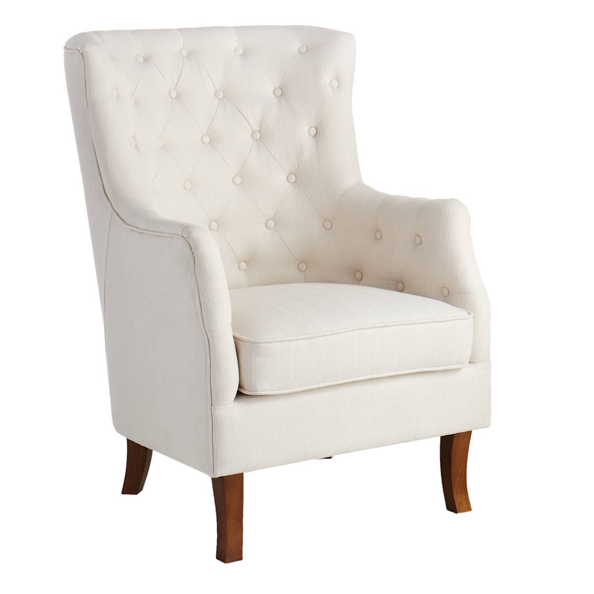 At Home Norfolk Tufted Accent Chair White