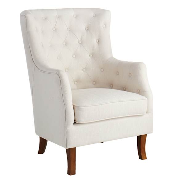 at home Norfolk Tufted Accent Chair White