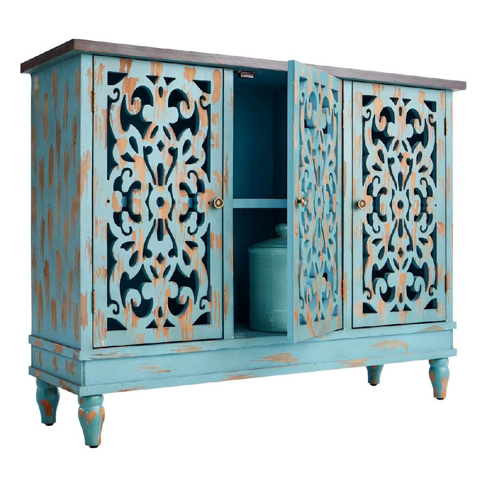 At Home Northfield 3-Door Distressed Cabinet