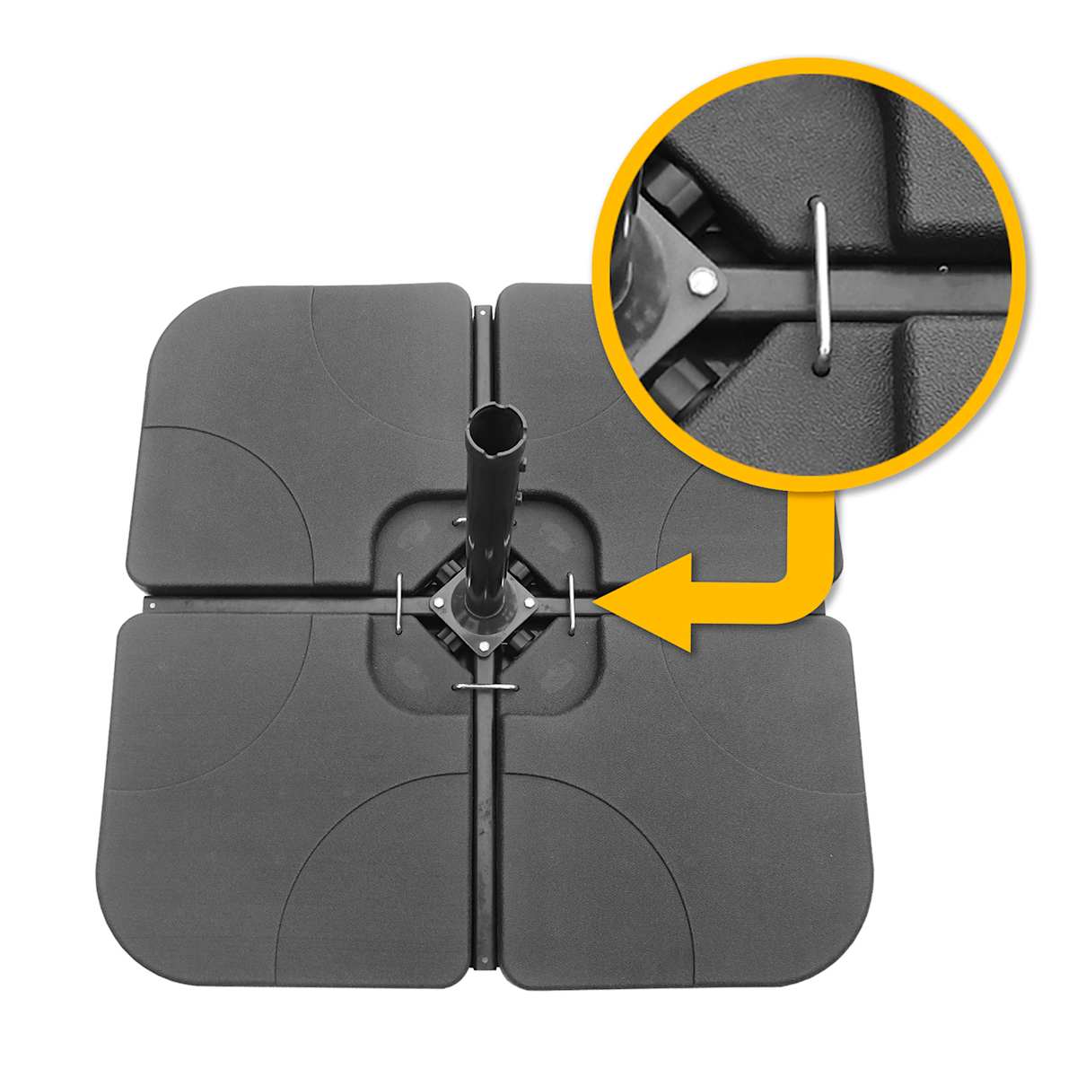 At Home Offset Square Patio Umbrella Base 130lb