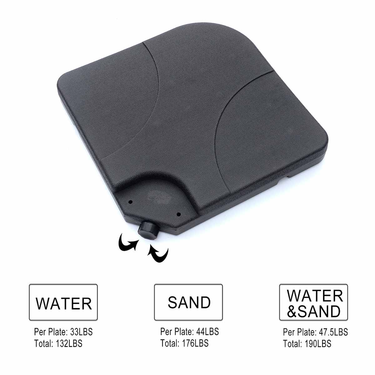 At Home Offset Square Patio Umbrella Base 130lb