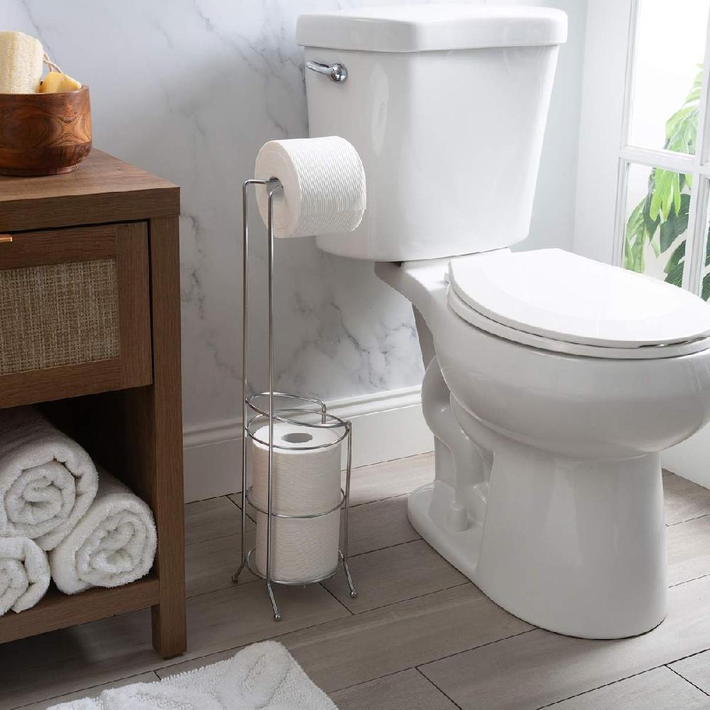 At Home Olsen Chrome Toilet Paper Holder 24"