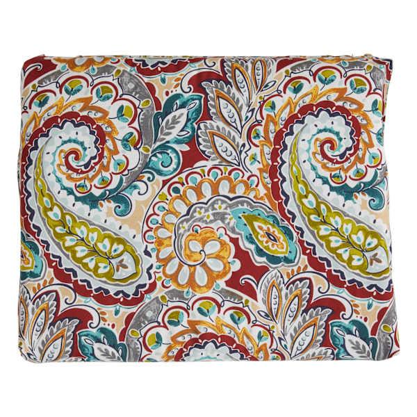 at home Paisley Chili Outdoor Square Seat Cushion