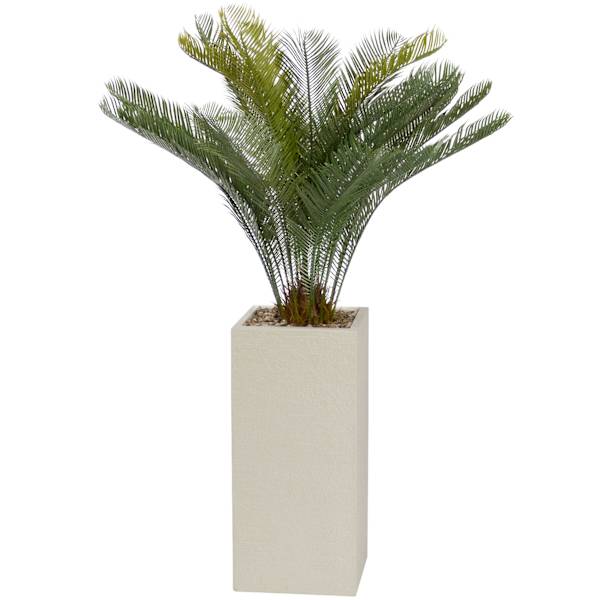 at home Palm with Square Textured Planter 54"