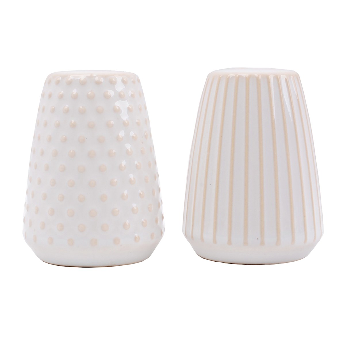 At Home Pasadena White Salt & Pepper Shaker Set