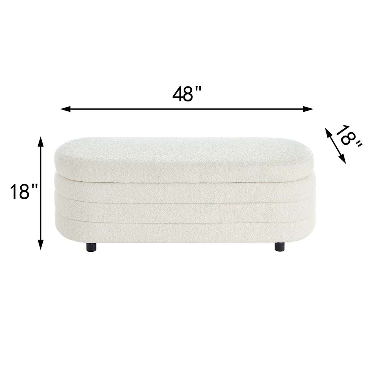 At Home Pax Storage Bench Cream