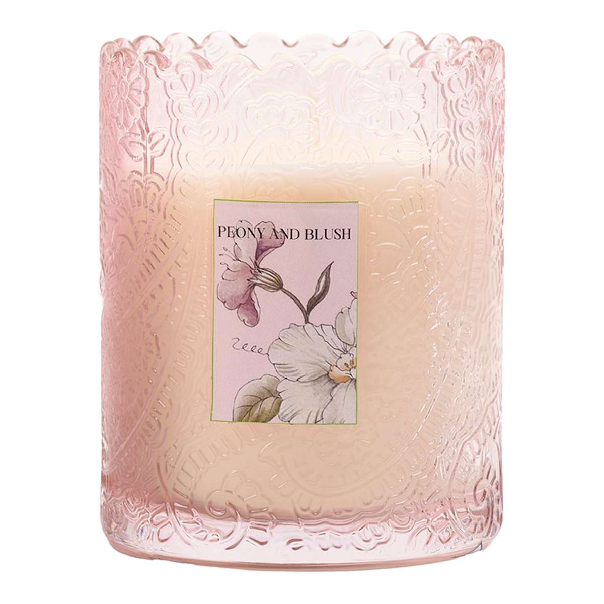 At Home Peony Blush Scented Boxed Jar Candle 6oz