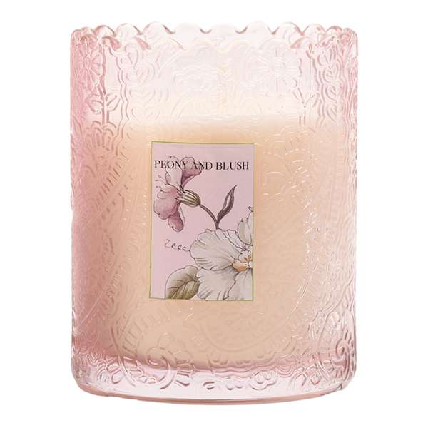 at home Peony Blush Scented Boxed Jar Candle 6oz