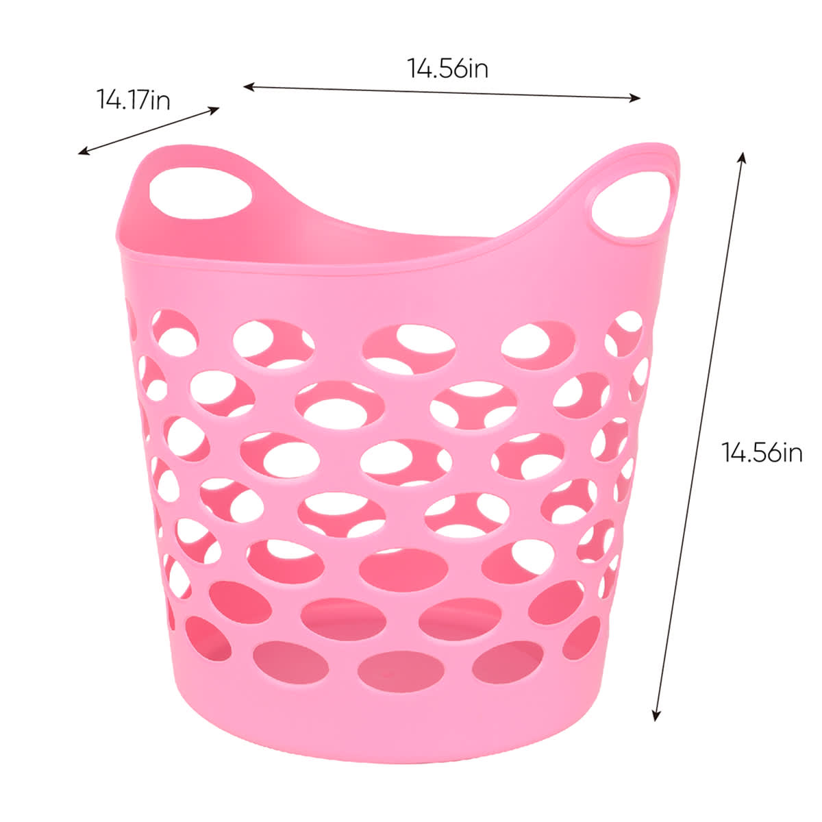 At Home Pink Flexible Laundry Hamper 30l
