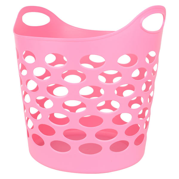 at home Pink Flexible Laundry Hamper 30l