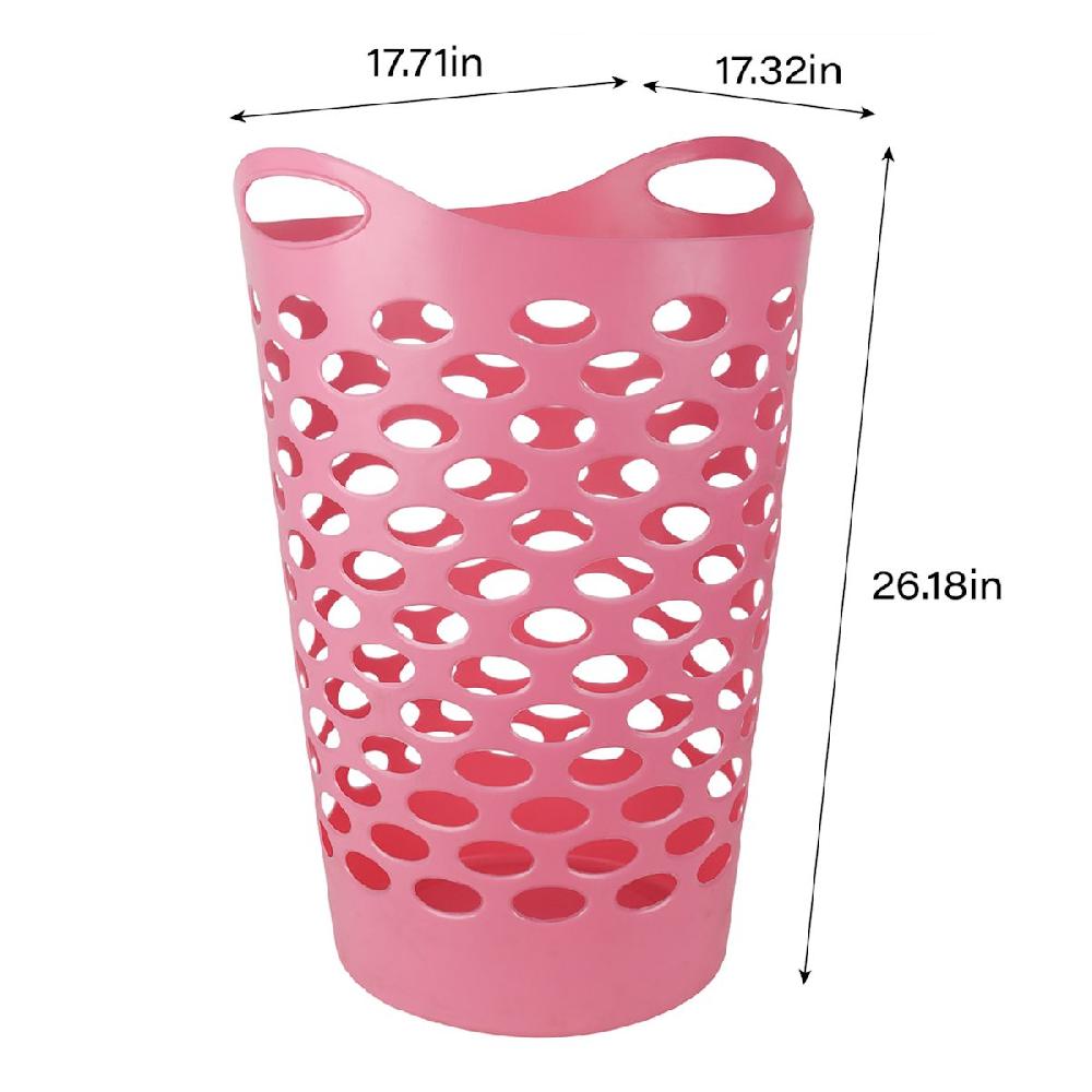At Home Pink Flexible Laundry Hamper 60l