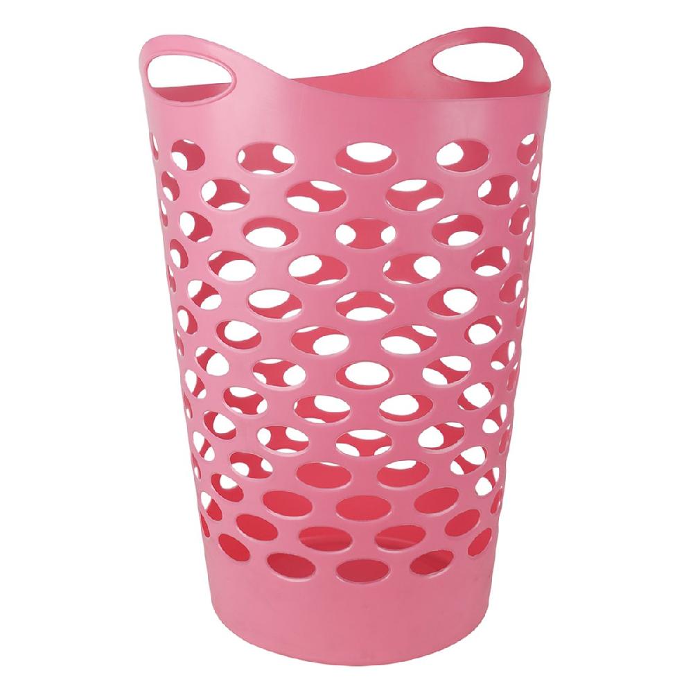 At Home Pink Flexible Laundry Hamper 60l