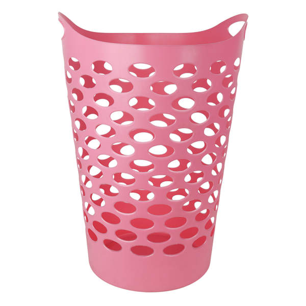 at home Pink Flexible Laundry Hamper 60l