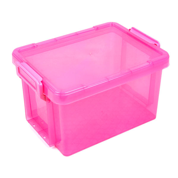at home Pink Storage Box with Lid 2.7l