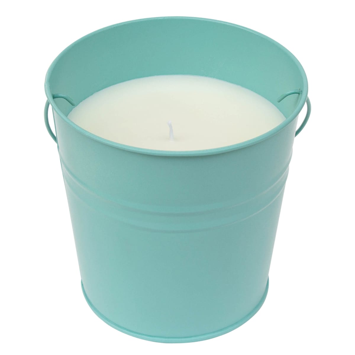 At Home Pool Blue Bucket Citronella Candle 12oz