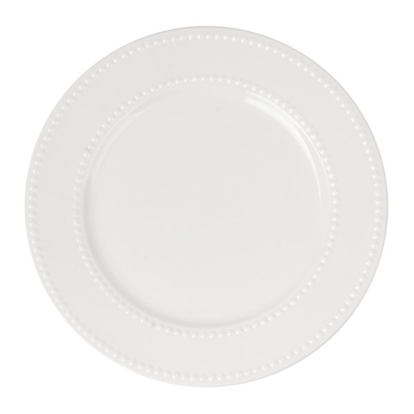 at home Providence White Beaded Dinner Plate