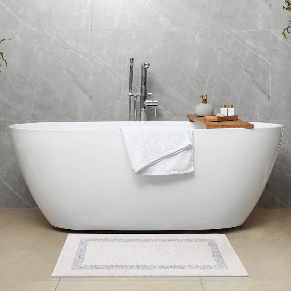 At Home Racetrack Light Blue Bath Rug 20x30