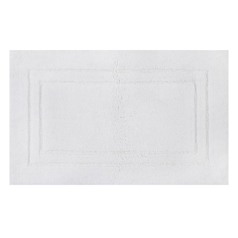 At Home Racetrack White Bath Rug 20x30