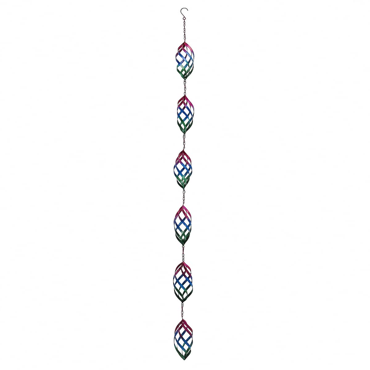 At Home Rainbow Spirals Rain Chain 57"