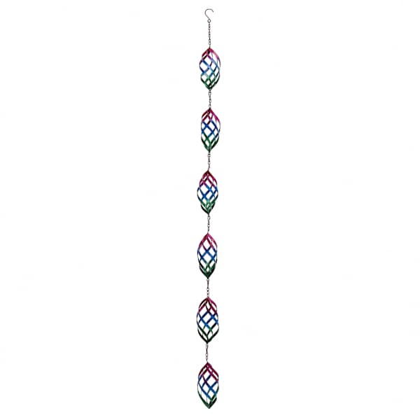 at home Rainbow Spirals Rain Chain 57"