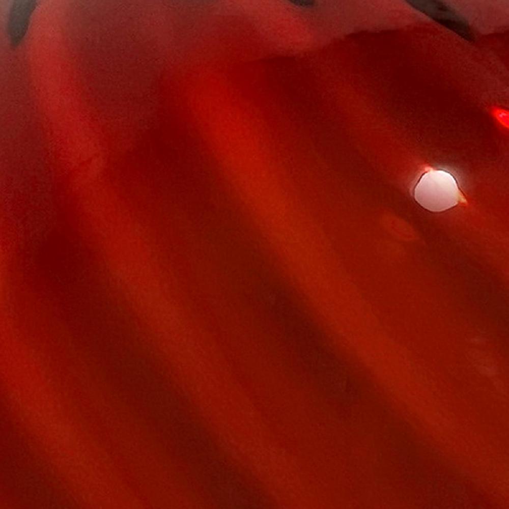 At Home Red Swirled Garden Gazing Ball 10"