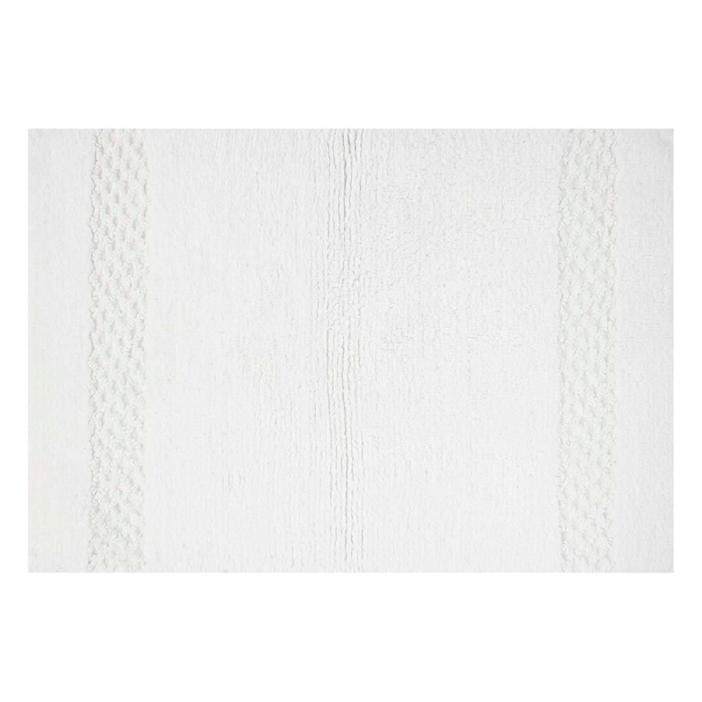 At Home Reversible White Bath Rug 20x30