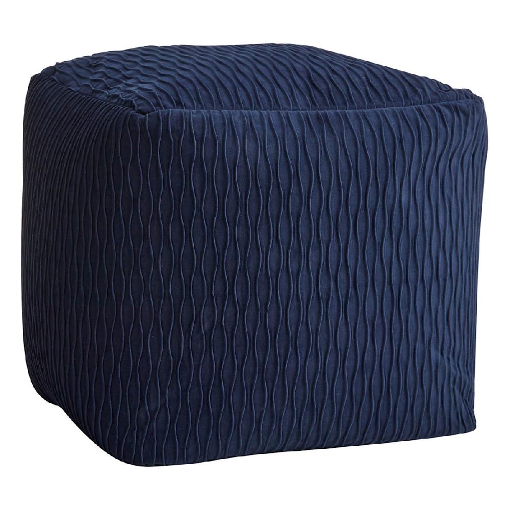 At Home Ripple Pouf Navy