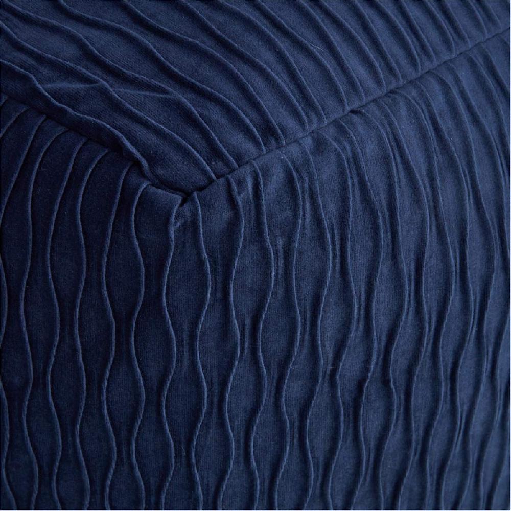 At Home Ripple Pouf Navy