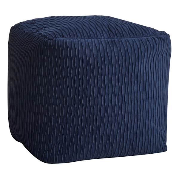at home Ripple Pouf Navy
