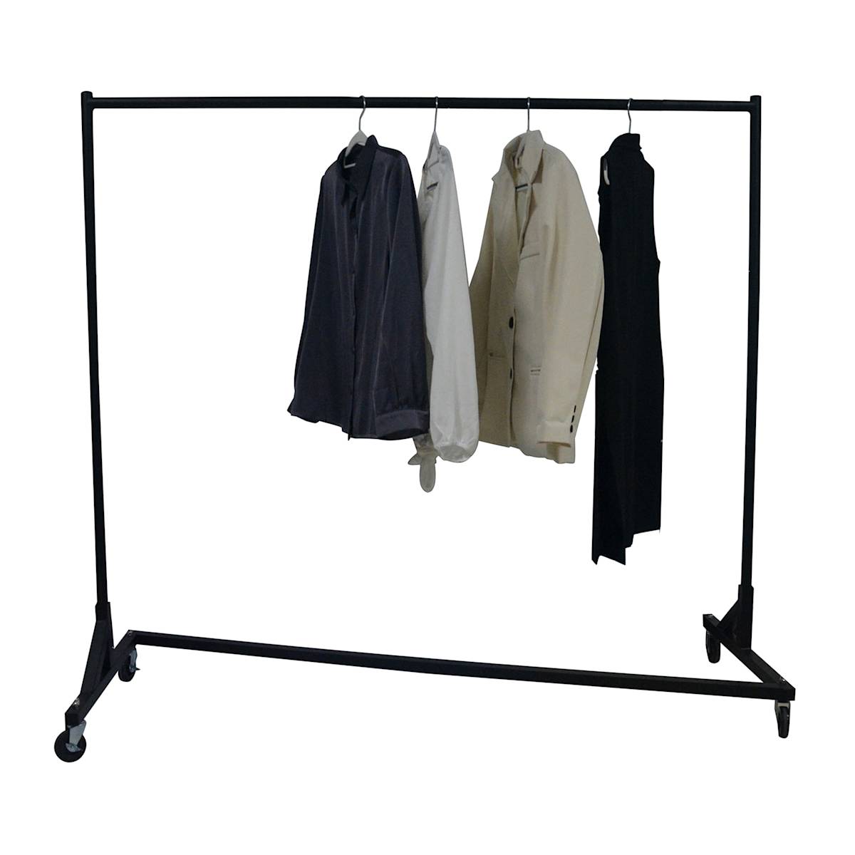 At Home Rolling Z-Rack Metallic