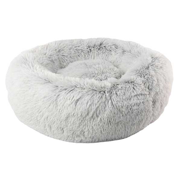 at home Round Grey Eyelash Pet Cuddler 36"
