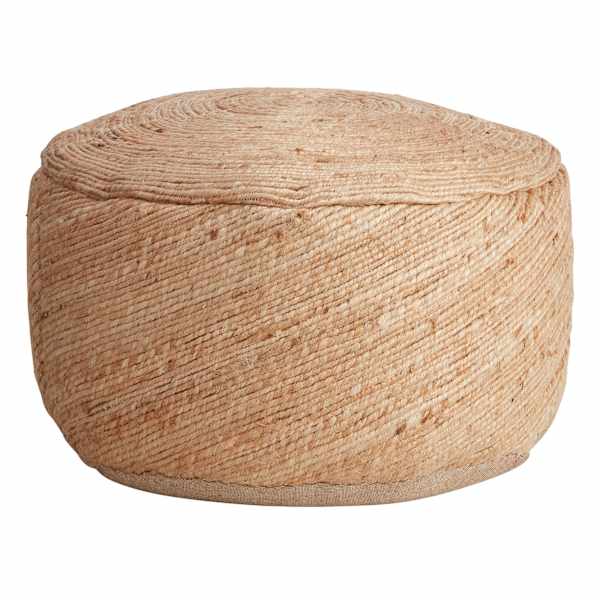 at home Round Jute Spiral Pouf