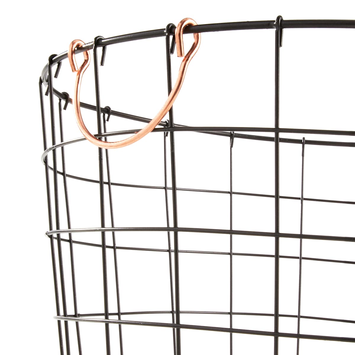 At Home Round Wire Storage Basket Bronze