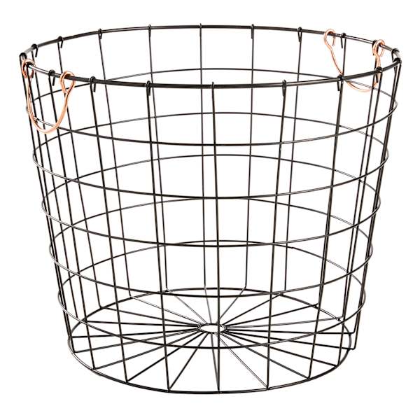 at home Round Wire Storage Basket Bronze