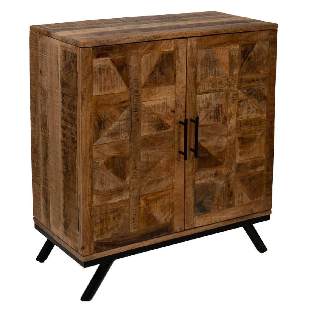 At Home Saffron Cabinet Natural Mango Wood Finish