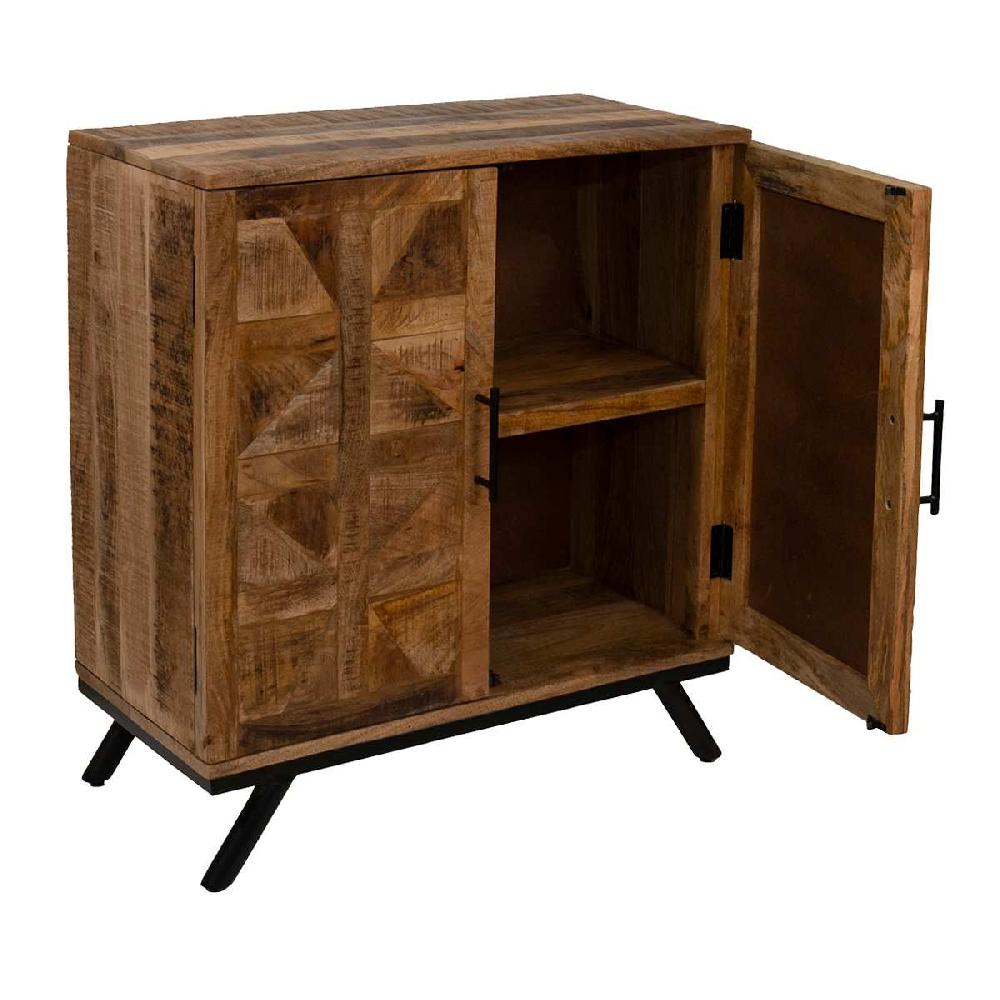 At Home Saffron Cabinet Natural Mango Wood Finish
