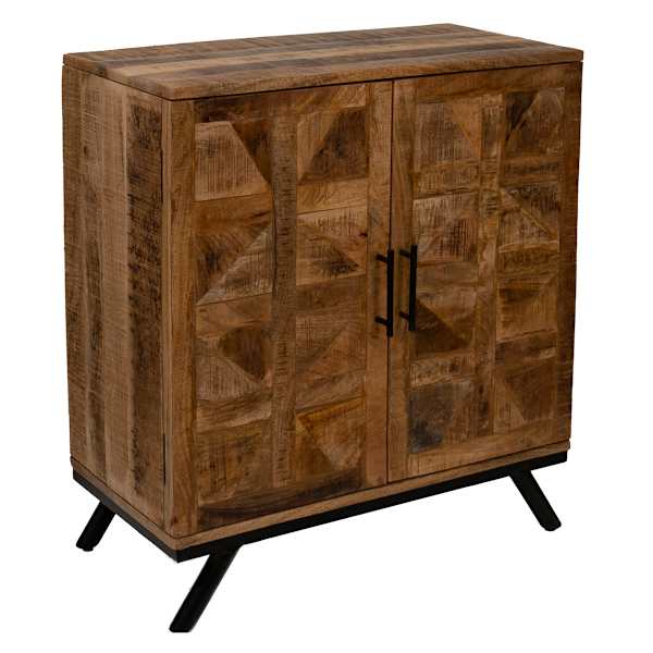 at home Saffron Cabinet Natural Mango Wood Finish